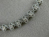 3.10CT DIAMOND 18KT WHITE GOLD 3D 4 LEAF CLOVER FLOWER ETERNITY TENNIS NECKLACE