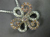 ESTATE 1.18CT WHITE & PINK DIAMOND 18KT WHITE & ROSE GOLD 3D FLOWER PENDANT
