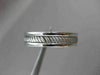 ESTATE 14KT WHITE GOLD SOLID ROPE & SHINY DESIGN MEN'S WEDDING RING 5mm #23146