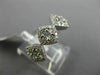 ESTATE LARGE .76CT DIAMOND 18K WHITE GOLD CLUSTER SQUARE SEMI ETERNITY LOVE RING