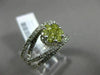 ESTATE WIDE .95CT WHITE & FANCY YELLOW DIAMOND 14KT GOLD 3D FLOWER INFINITY RING