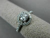 ESTATE 1.34CT DIAMOND 14KT WHITE GOLD CLASSIC HALO SEMI ETERNITY ENGAGEMENT RING