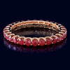 ESTATE 1.43CT AAA RUBY 14K ROSE GOLD CLASSIC SHARED PRONG ETERNITY FUN LOVE RING