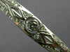 ANTIQUE LONG .95CT ROUND DIAMOND 14KT WHITE GOLD 3D FILIGREE BROOCH PIN #19044