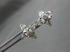 ANTIQUE 1.13CT ROUND & PEAR CUT DIAMOND 14KT WHITE GOLD CLUSTER EARRINGS #17126