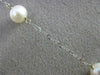 ESTATE AAA PEARL 14KT WHITE GOLD 3D BY THE YARD DIAMOND CUT NECKLACE #24945