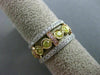 ESTATE WIDE GIA 1.10CT DIAMOND 18KT TRI COLOR GOLD 3D WEDDING ANNIVERSARY RING
