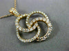 ESTATE LARGE .66CT DIAMOND 18KT ROSE GOLD 3D OPEN FLOWER CIRCLE OF LIFE PENDANT