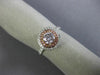 GIA 1.10CT WHITE & PINK DIAMOND 18KT WHITE & ROSE GOLD 3D HALO ENGAGEMENT RING