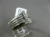 ESTATE WIDE 1.60CT ROUND & PRINCESS CUT DIAMOND 14KT WHITE GOLD 3D BELT FUN RING
