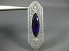 ANTIQUE LARGE 4.07CT DIAMOND & AMETHYST 14K WHITE GOLD FILIGREE PIN BROOCH 22118