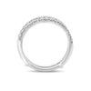 .65CT DIAMOND 14K WHITE GOLD CLASSIC 2 ROW SEMI ETERNITY INSERT ANNIVERSARY RING