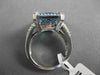 ESTATE 8.36CTW DIAMOND & AAA BLUE TOPAZ 14KT WHITE GOLD HALO FILIGREE FUN RING