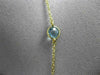 ESTATE 5.03CT DIAMOND & BLUE TOPAZ 14KT WHITE & YELLOW GOLD DROP LARIAT NECKLACE