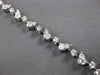ESTATE 3.84CT DIAMOND 14K WHITE GOLD 3D ROUND CLASSIC MULTI LEAF TENNIS BRACELET