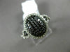 ESTATE WIDE 1.25CT WHITE & BLACK DIAMOND 14KT WHITE GOLD HALO INFINITY LOVE RING