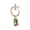 ESTATE 2.25CT DIAMOND & AAA EMERALD 18KT YELLOW GOLD PEAR SHAPE & ROUND EARRINGS