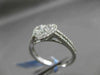 ESTATE LARGE .75CT DIAMOND 18KT WHITE GOLD DOUBLE BAND 3 DIMENSIONAL HEART RING