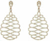 ESTATE EXTRA LARGE 1.98CT DIAMOND 14K ROSE GOLD OPEN FILIGREE TEAR DROP EARRINGS
