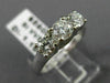 ESTATE 1.16CT DIAMOND 14KT WHITE GOLD PAST PRESENT FUTURE ENGAGEMENT RING #22152