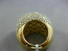 ESTATE MASSIVE 7.89CT DIAMOND 18K YELLOW GOLD MULTI ROW PAVE DOME SHAPE FUN RING