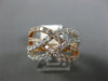 ESTATE WIDE 1.66CT DIAMOND 14KT 2 TONE GOLD 3D CRISS CROSS LOVE ANNIVERSARY RING