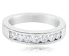 .51CT DIAMOND 14KT WHITE GOLD 3D CHANNEL SEMI ETERNITY WEDDING ANNIVERSARY RING