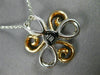 ESTATE 1.18CT WHITE & PINK DIAMOND 18KT WHITE & ROSE GOLD 3D FLOWER PENDANT