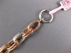 ESTATE LONG .96CT DIAMOND 14KT WHITE & ROSE GOLD OVAL LINK TOGGLE LOVE BRACELET