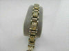 ESTATE WIDE 14K TWO TONE PRINCESS CUT DIAMOND BRACELET