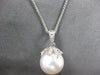 .15CT DIAMOND & AAA SOUTH SEA PEARL 14KT WHITE GOLD PALM TREE FLOATING PENDANT