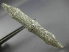 ANTIQUE VINTAGE LONG 3.35CT OLD MINE DIAMOND PLATINUM FILIGREE BROOCH PIN #1445