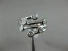 ESTATE WIDE .30CT ROUND DIAMOND 14KT WHITE GOLD 3D 6 STONE MULTI ROW ETOILE RING