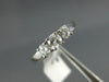 .64CT DIAMOND 14KT WHITE GOLD 3 STONE PAST PRESENT FUTURE ENGAGEMENT RING #1569