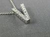 .45CT ROUND DIAMOND 14KT WHITE GOLD CLASSIC "K" INITIAL FLOATING PENDANT #18299