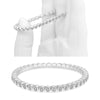 2.60CT DIAMOND 14KT WHITE GOLD 3D ROUND BEZEL STRETCHABLE CUFF TENNIS BRACELET
