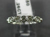 ESTATE .26CT DIAMOND 14K WHITE GOLD ROUND & SQUARE FILIGREE ETERNITY RING #14417
