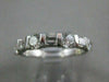 ESTATE .80CT EMERALD & ROUND DIAMOND 14KT WHITE GOLD 3D ANNIVERSARY RING #10907