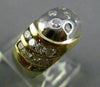 ESTATE WIDE .69CT DIAMOND 14KT WHITE & YELLOW GOLD MULTI ROW ETOILE RING #3330