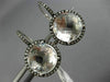 ESTATE MASSIVE 7.0CT CZ 14KT WHITE GOLD 3D ROUND HALO LEVERBACK HANGING EARRINGS