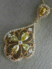 LARGE 1.41CT WHITE & FANCY YELLOW DIAMOND 18KT YELLOW & ROSE GOLD FLOWER PENDANT