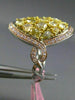 ESTATE MASSIVE 4.10CT INTENSE YELLOW DIAMOND 18KT WHITE & YELLOW GOLD LOVE RING