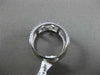 ESTATE WIDE .71CT DIAMOND 18KT WHITE GOLD 3D OPEN FLOWER FUN DOUBLE LOVE RING