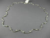 ANTIQUE .88CT DIAMOND 14KT WHITE GOLD BEZEL BY THE YARD STATION NECKLACE #15033