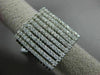 ESTATE EXTRA LARGE 1.52CT DIAMOND 14KT WHITE GOLD 3D SQUARE MULTI ROW FUN RING
