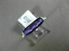 ESTATE 1.31CT DIAMOND & AAA EXTRA FACET AMETHYST 14KT WHITE GOLD SEMI BEZEL RING