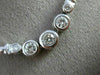ESTATE .77CT DIAMOND 14K WHITE GOLD 3D CLASSIC 5 STONE GRADUATING BEZEL NECKLACE