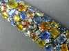 ESTATE MASSIVE 68.77CT DIAMOND & MULTI COLOR SAPPHIRE 18K WHITE GOLD 3D BRACELET