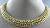 ESTATE LARGE 51.48CT WHITE & FANCY YELLOW DIAMOND 18KT TWO TONE GOLD 3D NECKLACE