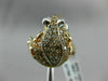 ESTATE LARGE 1.20CT DIAMOND & AAA RUBY 18KT ROSE GOLD 3D ETOILE HAPPY FROG RING